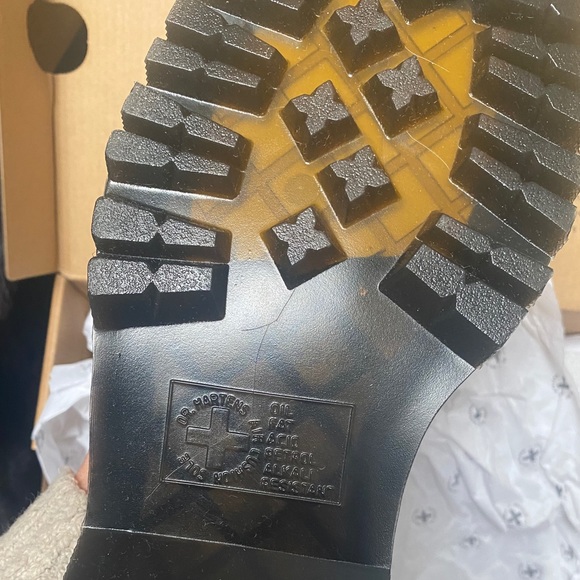 doc martens black 1461 platform shoes size 6 - Picture 4 of 8